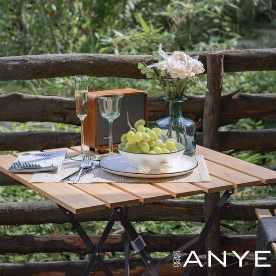 European Outdoor Leisure Style Metal Folding Garden Table and Coffee Shop Chair Furniture Set