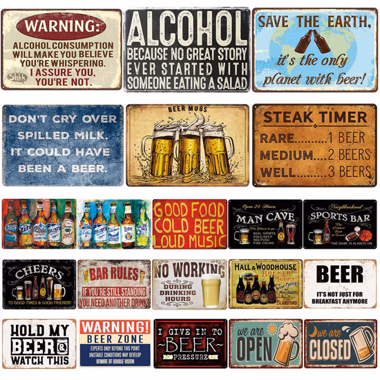 Personalized Metal Tin Plate Decorative Signs